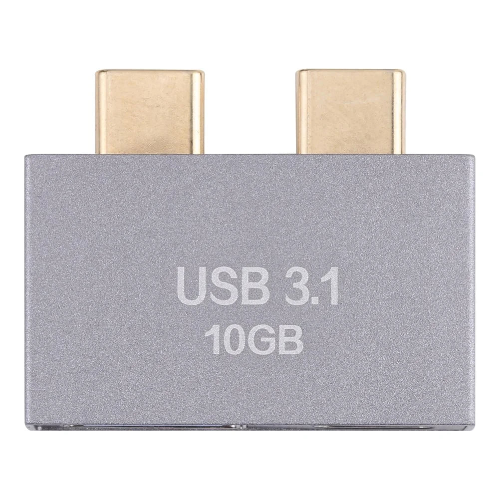 USB + Type-C Female to 2x Type-C Male Converter USB 3.1 10GB Aluminum Alloy Adapter - 7