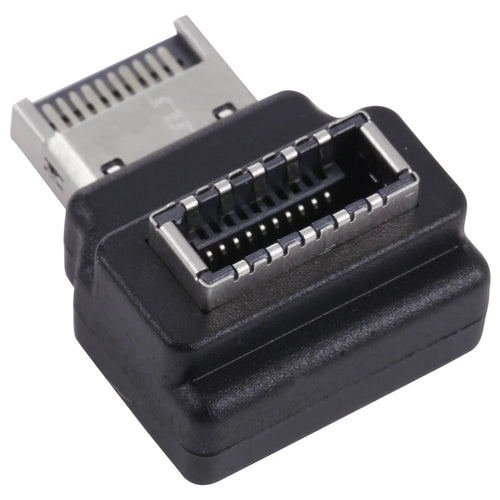 Type E Female to Male Adapter 90 Degree Converter PC Motherboard Extender - 1