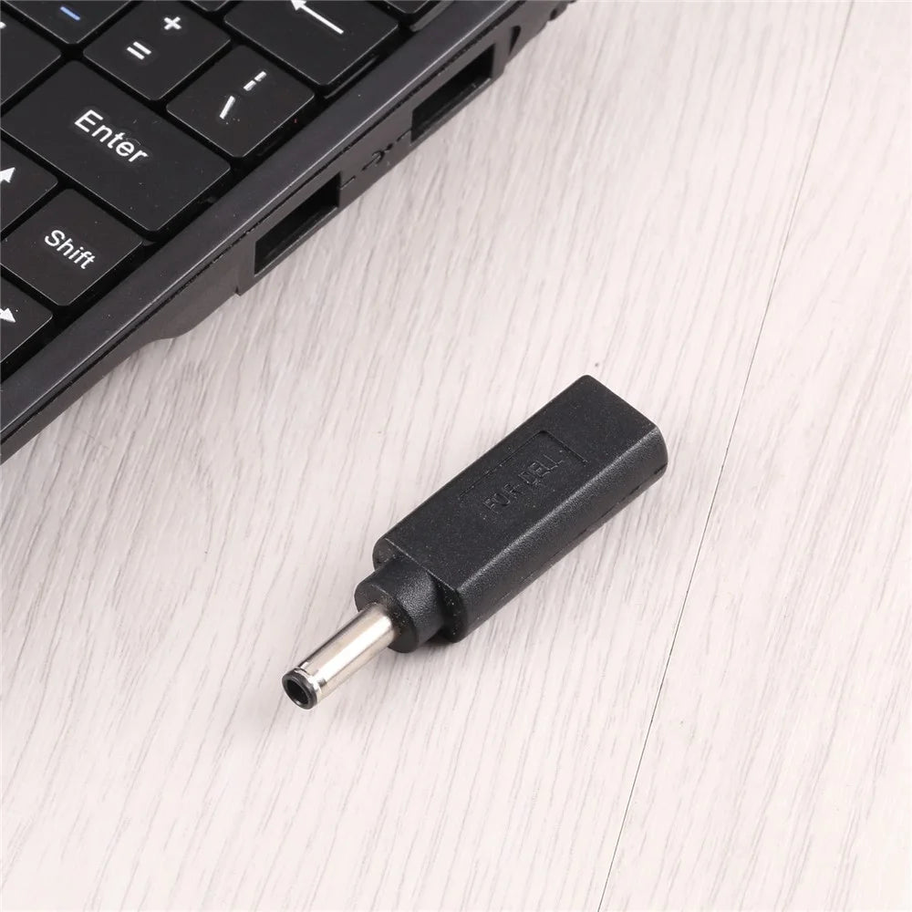 Type-C Female to 4.5 x 3.0mm Male Power Adapter Portable Mini Converter for Dell - 4