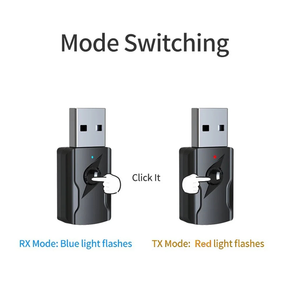 M135 Bluetooth-compatible 5.0 Transmitter Stereo Music Receiver USB Dual Output Bluetooth-compatible Adapter Computer Audio Adapter - 3