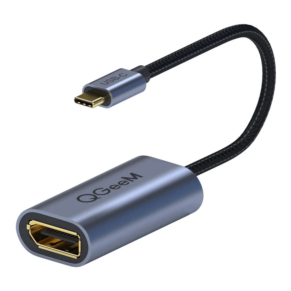 QGEEM QG-UA06 USB C to DP Female 4K/60Hz Thunderbolt3 to Displayport Cable Adapter - 1