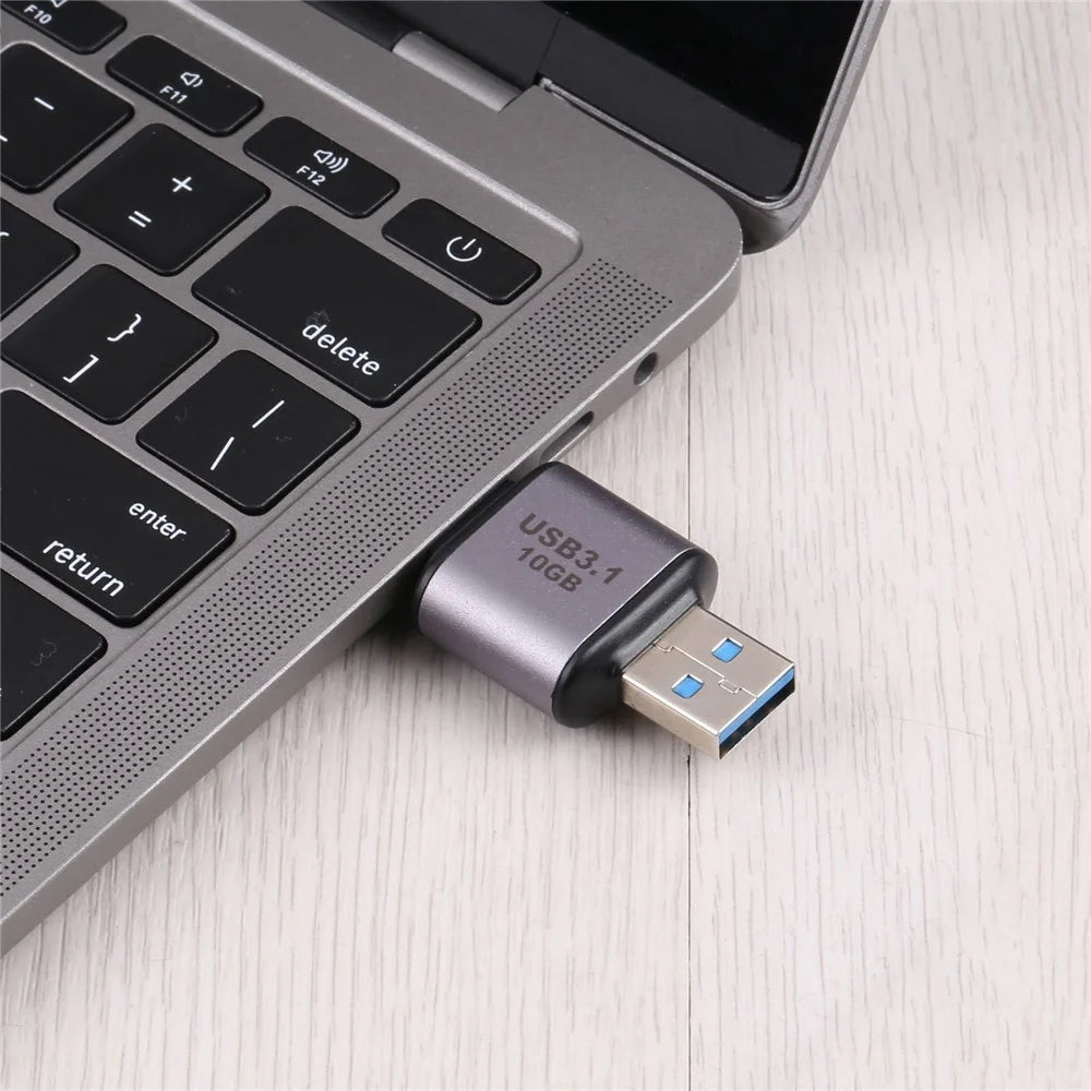 USB 3.1 Male to Male Adapter Aluminum 10Gbps High-Speed Data Transfer for Laptop Computer - 2
