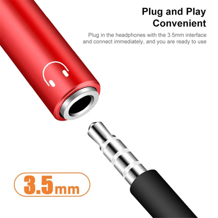 2-in-1 Type-C Male to PD 60W Type-C Charging + 3.5mm Audio Female Headphone Adapter Splitter - Black - 4
