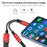 2-in-1 Type-C Male to PD 60W Type-C Charging + 3.5mm Audio Female Headphone Adapter Splitter - Black - 6
