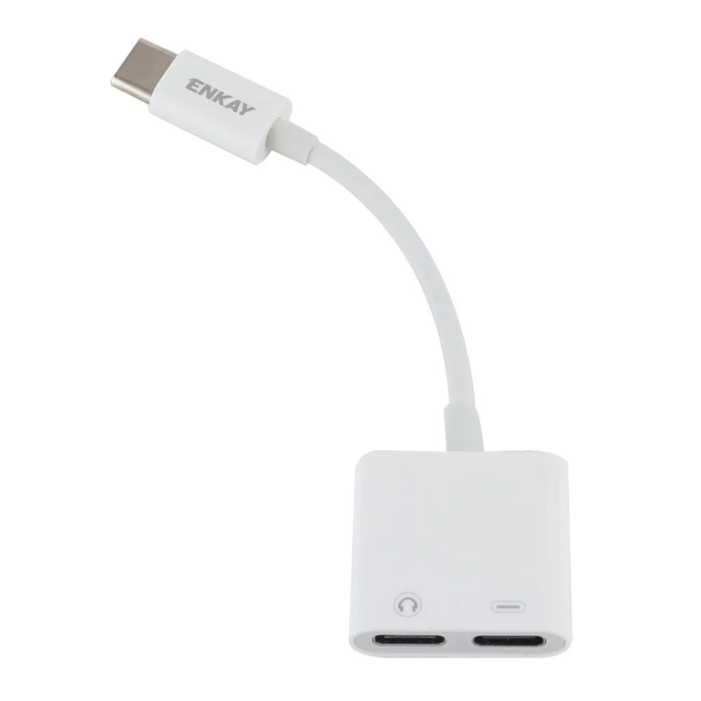 ENKAY HAT PRINCE ENK-AT105 Dual USB Type C Splitter 2 in 1 Audio Converter Type C to Type C Male to Female Adapter - 5