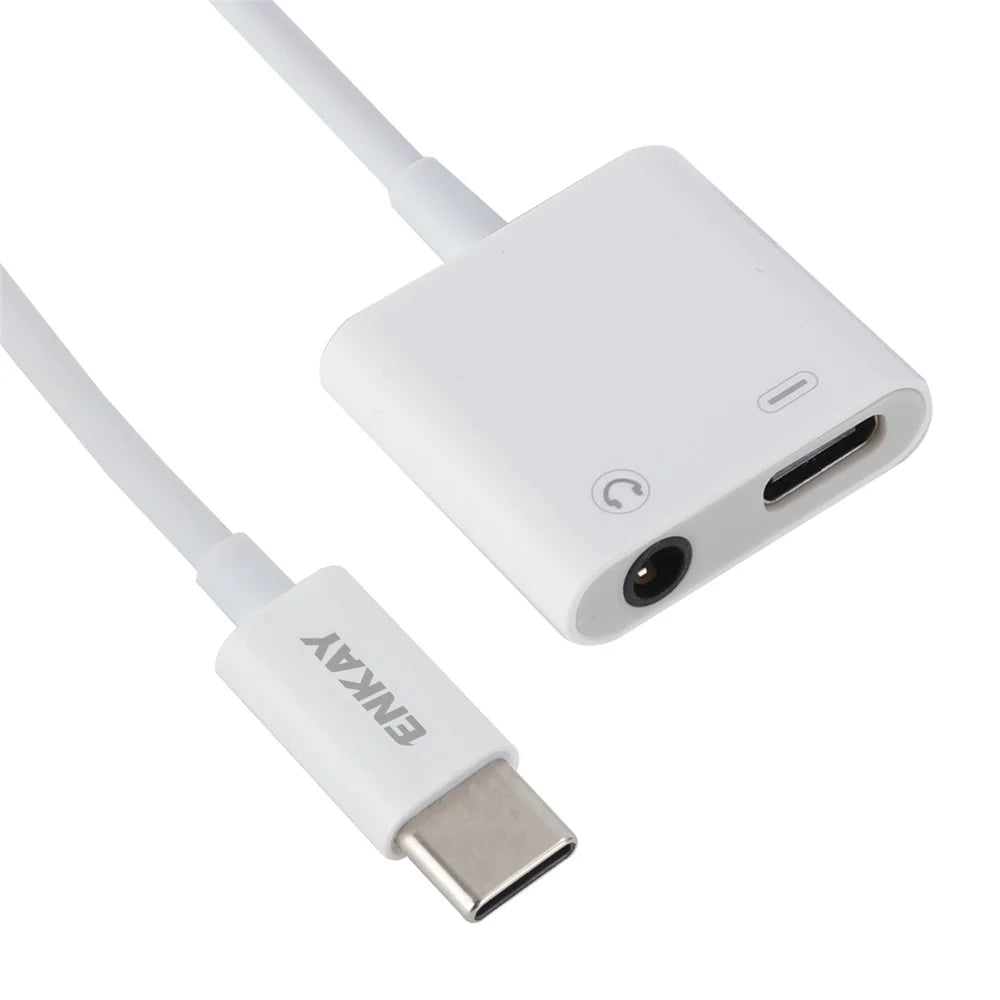 ENKAY HAT PRINCE ENK-AT106 USB C to 3.5mm Headphone Charger Adapter Type C Earphone Jack AUX Dongle Audio Converter - 6