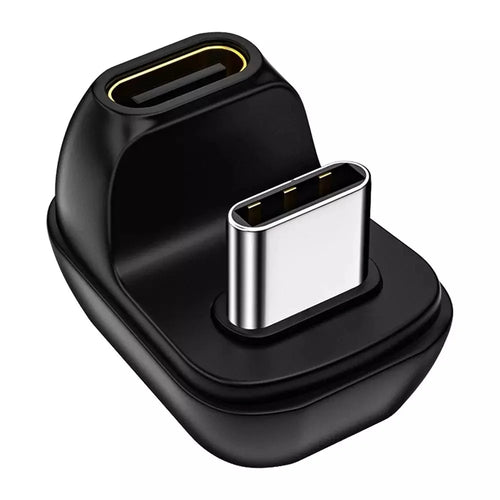 U-shape Elbow Type-C Male to Female Data Transfer Fast Charging Connector USB2.0 Adapter - 1