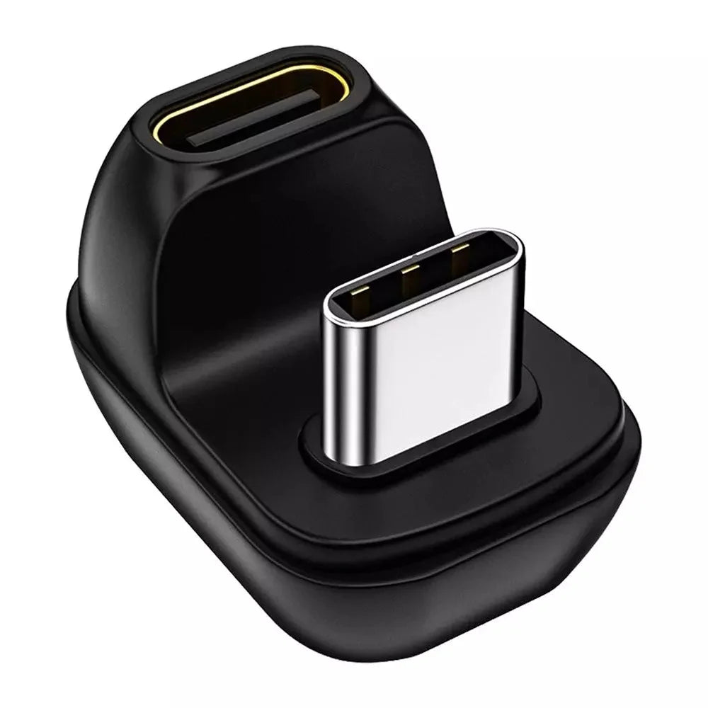 U-shape Elbow Type-C Male to Female Data Transfer Fast Charging Connector USB2.0 Adapter - 1