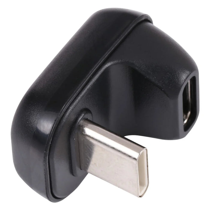 U-shape Elbow Type-C Male to Female Data Transfer Fast Charging Connector USB2.0 Adapter - 2