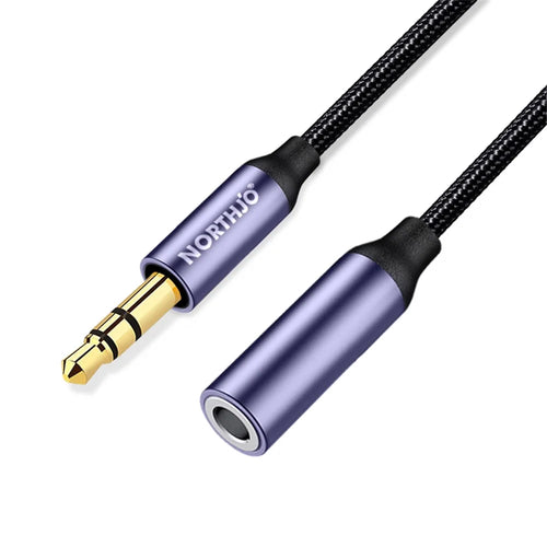 NORTHJO 1m Audio Cable 3 Pole 3.5mm Male to Female Stereo Aux Cord - 1