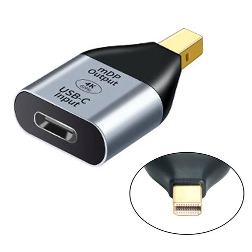 UC-012-MDP USB-C Female to Mini DisplayPort Male HDTV 4K/60Hz 1080P Adapter for Tablet/Phone/Laptop - 1
