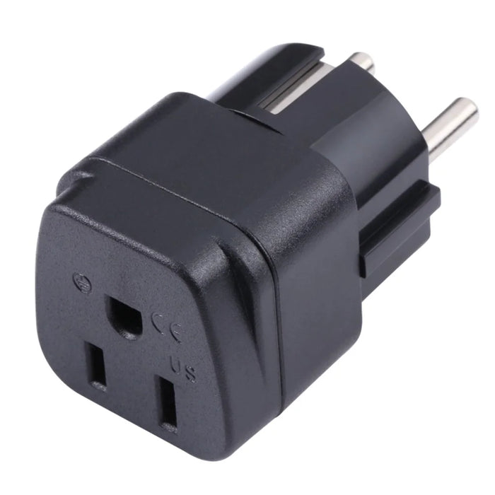 Portable Travel 3-Hole US to EU Plug Conversion Adapter Power Socket Converter Plug - 1