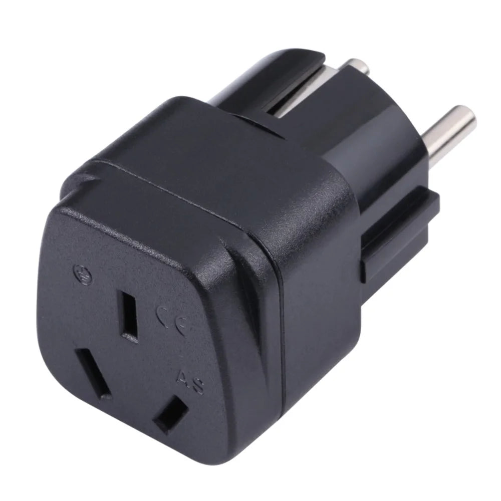 3-Hole AU to EU Plug Adapter Portable Travel Power Socket Conversion Plug - 1