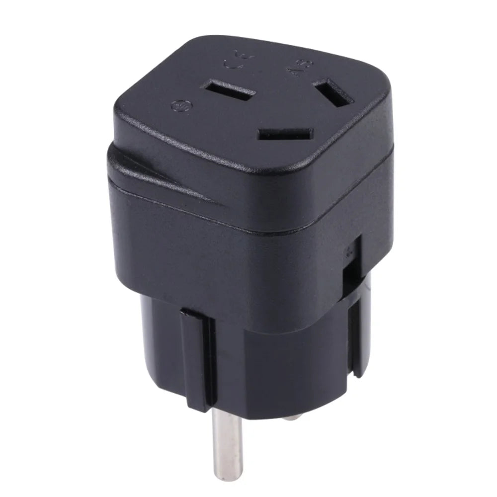 3-Hole AU to EU Plug Adapter Portable Travel Power Socket Conversion Plug - 3