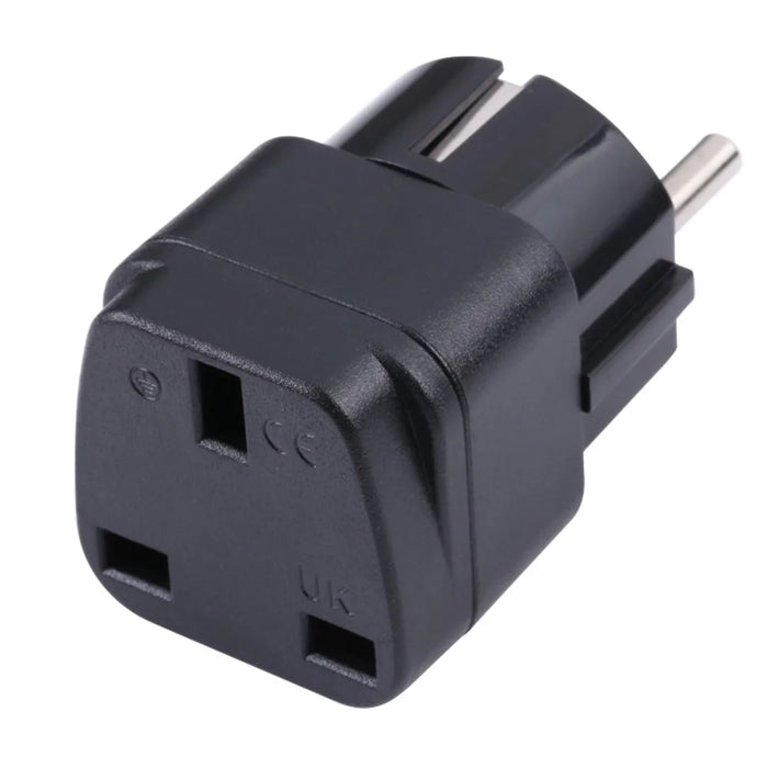 Portable Travel UK to EU Plug Power Outlet Adapter Socket Converter Plug - 1