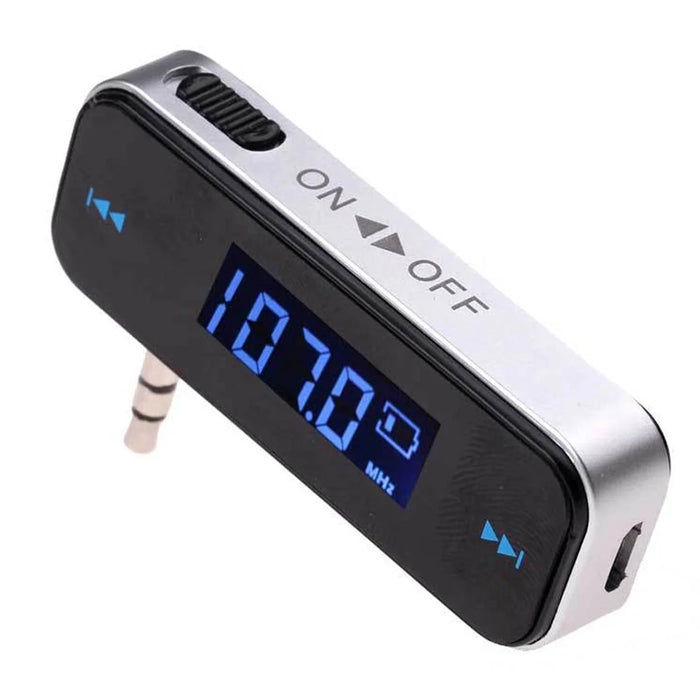 T01 Universal Car FM Transmitter Mobile Phone Audio Transmitter 3.5mm Wireless FM Transmitter with LCD Display - 1