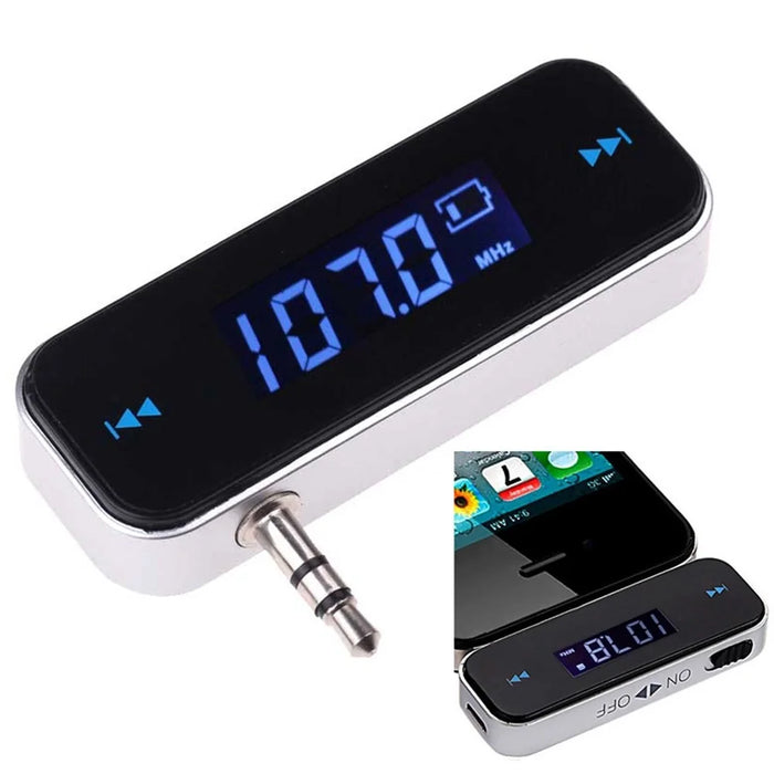T01 Universal Car FM Transmitter Mobile Phone Audio Transmitter 3.5mm Wireless FM Transmitter with LCD Display - 2