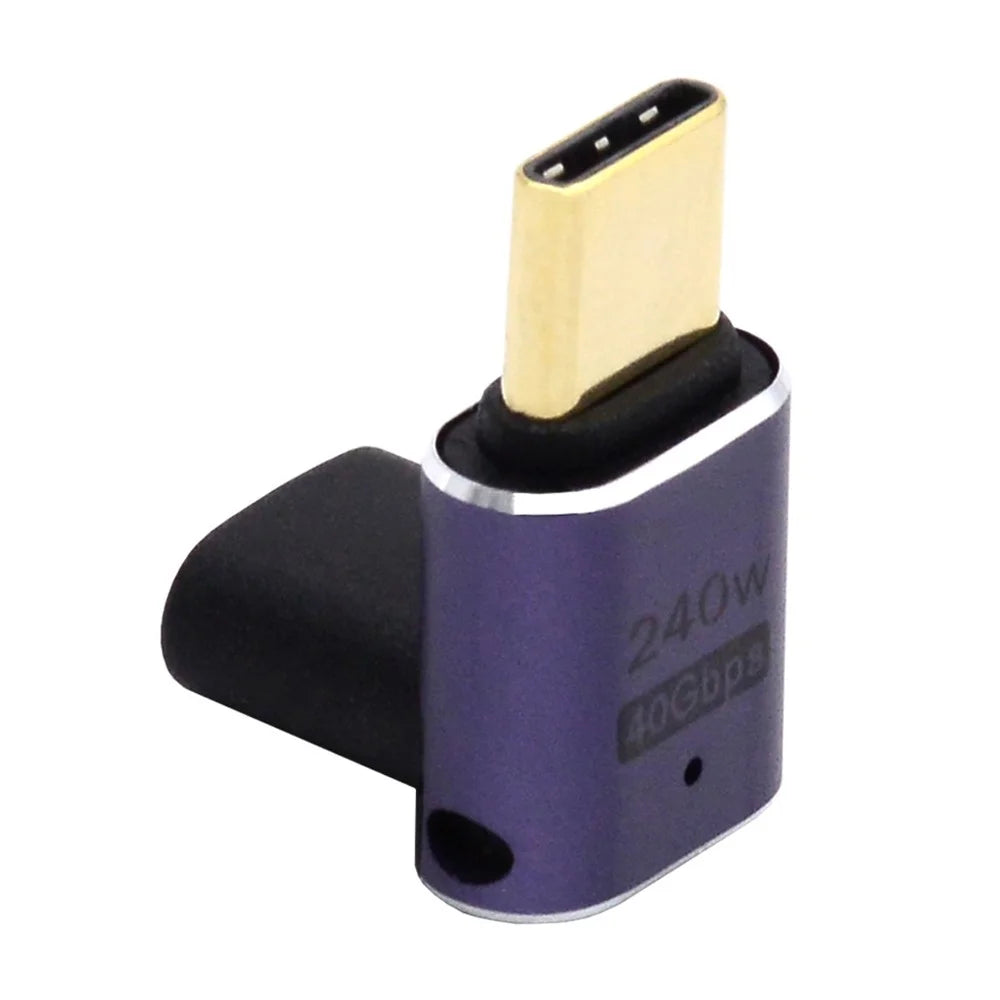 Up and Down Angle Type-C Female to Male Mini Adapter Support 240W Charging / 40Gbps Transmission Converter - 2