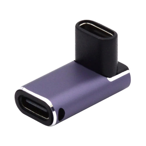 240W Type-C Female to Female Converter 40Gbps Angled Mini Adapter Support 8K Audio Transmission - 1