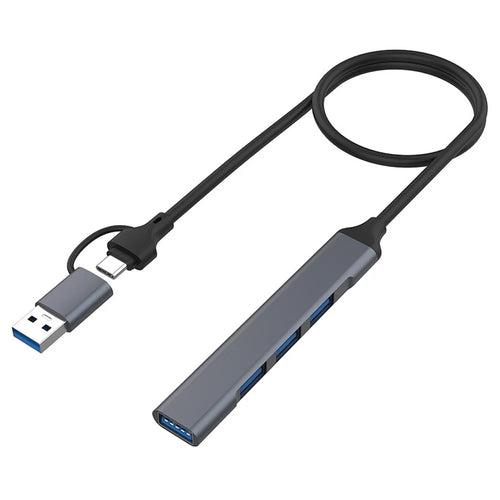 2-in-1 USB-C / USB-A HUB Adapter for Laptop 4-Port USB2.0 3.0 Splitter Docking Station for Mouse, Keyboard - 1