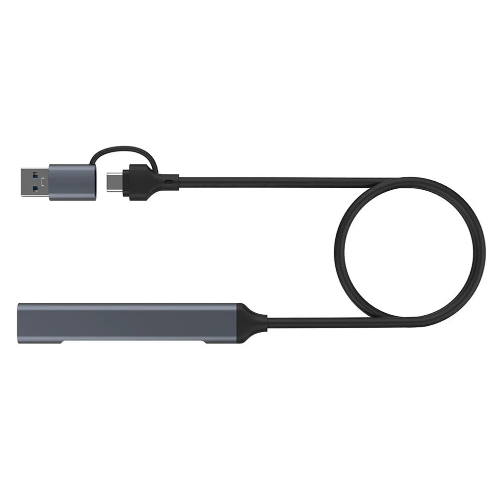 2-in-1 USB-C / USB-A HUB Adapter for Laptop 4-Port USB2.0 3.0 Splitter Docking Station for Mouse, Keyboard - 3