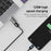 Straight Head 120W Type-C Female to USB 3.0 Male Zinc Alloy Adapter Converter Support Data Transfer and Charging - Silver - 3