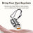 Straight Head 120W Type-C Female to USB 3.0 Male Zinc Alloy Adapter Converter Support Data Transfer and Charging - Silver - 6