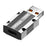 Straight Head 120W Type-C Female to USB 3.0 Male Zinc Alloy Adapter Converter Support Data Transfer and Charging - Silver - 7