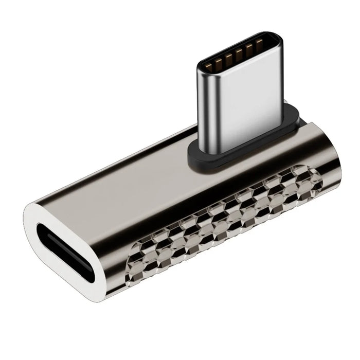 100W Type-C Male to Type-C Female Converter 20Gbps Zinc Alloy Middle Angled USB-C Adaptor - 1