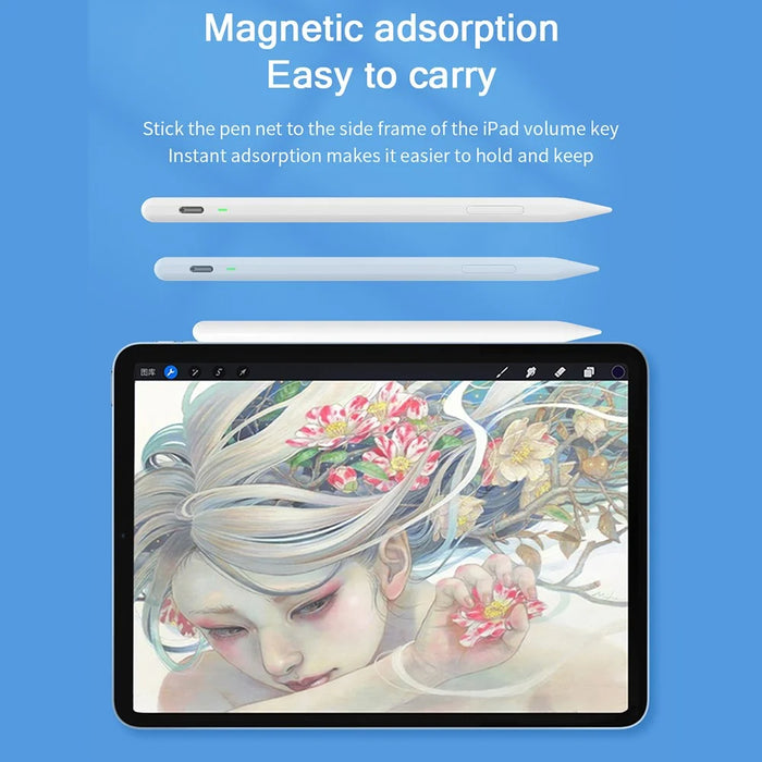 JD56 Active Stylus Pen  for iPad Tablets Writing Drawing Rechargeable Stylus Magnetic Design Fine Point Pencil - 7
