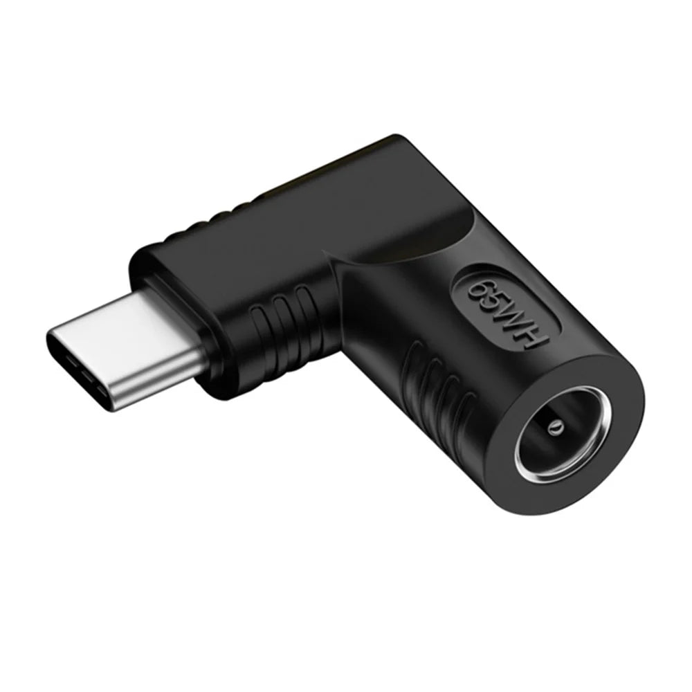 DC 5.5x1.7mm Female to Type C Male Power Jack PD 65W Fast Charging Connector for Mobile Phone / Tablet / Laptop - 1