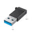 5311T 5Gbps Transmission USB to Type-C Converter Aluminum Alloy Mini Adapter - Black - 3