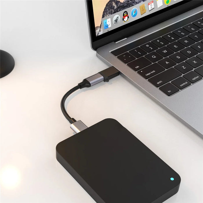 5311T 5Gbps Transmission USB to Type-C Converter Aluminum Alloy Mini Adapter - Black - 5