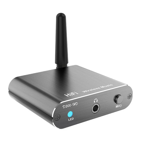 D300 3.5mm AUX Optical Fiber Coaxial Bluetooth-compatible 5.2 Music Receiver Aluminum Alloy HiFi Audio Adapter - 1