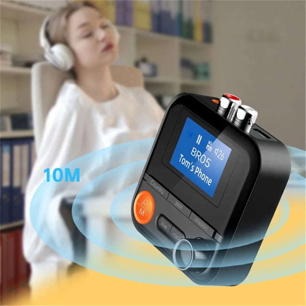 BR05 2 in 1 Wireless Bluetooth-compatible Transmitter Receiver 5 EQ Modes Audio Adapter with 3.5mm AUX RCA TF Port - 6