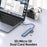 LENTION CE18HCR Cloud Ala Series Portable USB Hub Adapter Type-C Docking Station with USB+HD 4K / 30Hz+SD / TF+PD 100W - Blue - 3