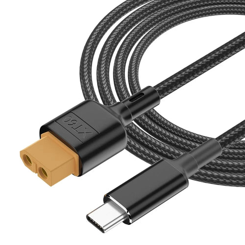 100CM USB-C to XT60 Adapter Cable Type-C to XT60 Charging Cord Supports PD 100W 20V / 5A Fast Charge - 1