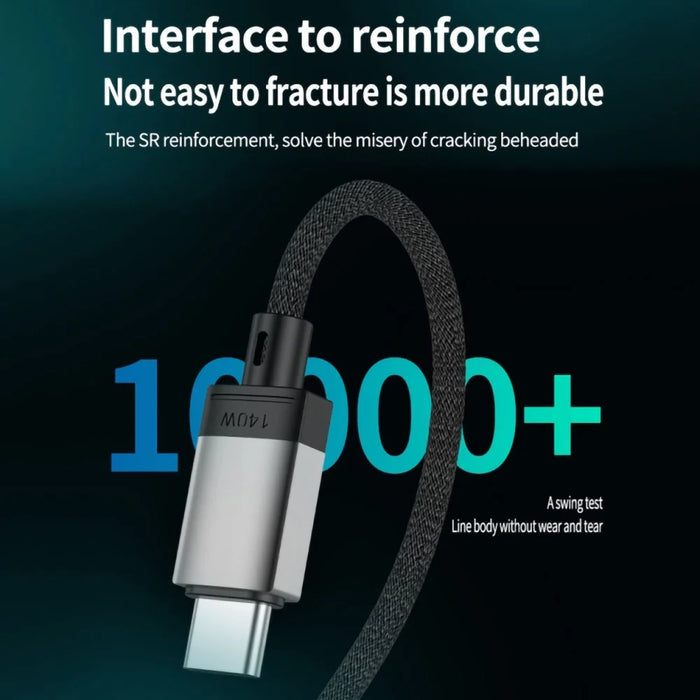 2m PD 140W Compatible with MagSafe 3 Nylon Braided USB-C to Magnetic Charging Cable for MacBook - Grey - 5
