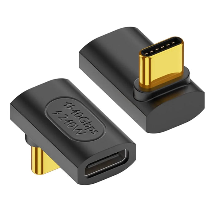 40Gbps 240W Fast Charging Adapter Type-C Female to Type-C Male Elbow Converter - 1