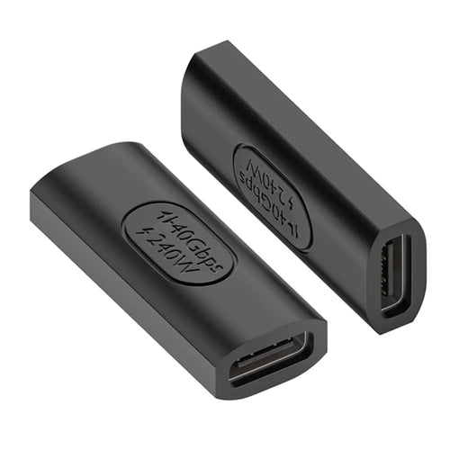 40Gbps 240W Fast Charging Type-C Female to Female Straight Converter USB C Extender Adapter - 1