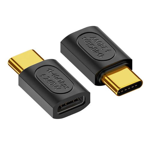40Gbps 240W Fast Charging USB C Extender Adapter Type-C Male to Female Straight Converter - 1