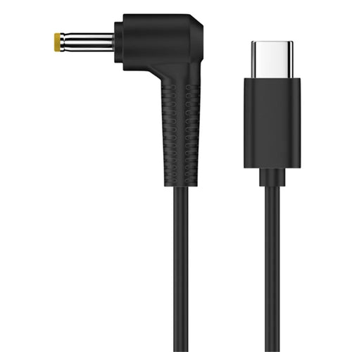 150cm Elbow DC 4.0x1.7mm to Type-C Converter Cable PVC Wrapping 12V Power Adapter Cord - 1