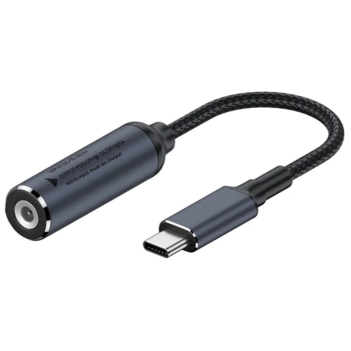 DC 4.8x1.7mm to Type-C Male Charging Cable 100W Laptop Charging Adapter Power Supply - 1