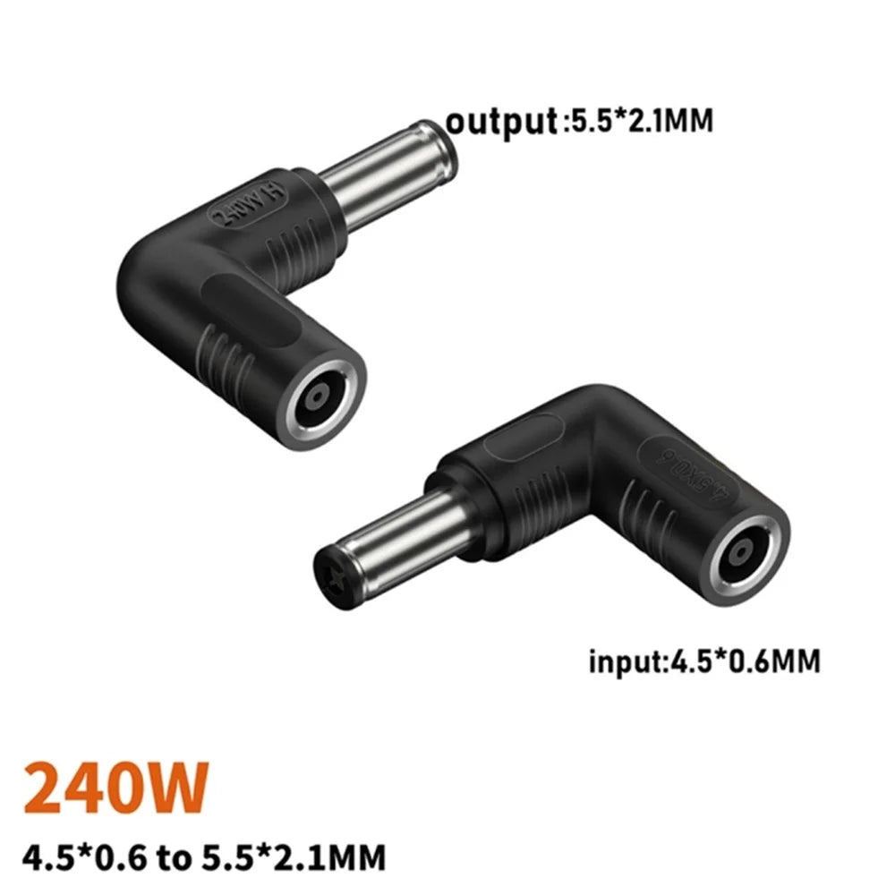 240W DC 4.5x0.6mm Female to DC 5.5x2.1mm Male Mini Converter Laptop Power Adapter - 2