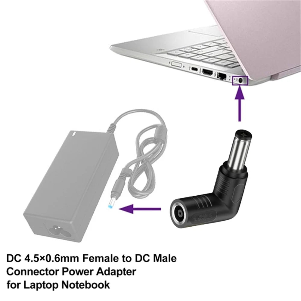 240W DC 4.5x0.6mm Female to DC 5.5x2.1mm Male Mini Converter Laptop Power Adapter - 3