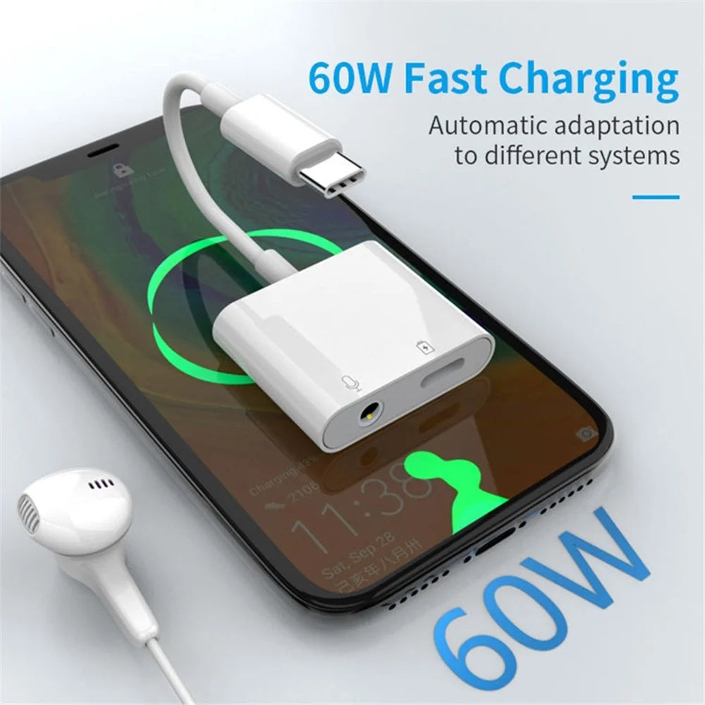 MH-CM33S USB-C to 3.5mm Headphone Audio Adapter Type-C Jack AUX Dongle Converter - 3