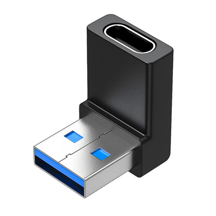ENKAY HAT PRINCE USB 3.0 Male to Type-C Female Converter 90 Degree Right Angle Adapter - 1
