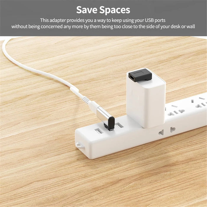 ENKAY HAT PRINCE USB 3.0 Male to Type-C Female Converter 90 Degree Right Angle Adapter - 4