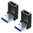 ENKAY HAT PRINCE 2Pcs 90 Degree USB 3.0 Male to Type-C Female Converter Right Angle Mini Adapter - 1