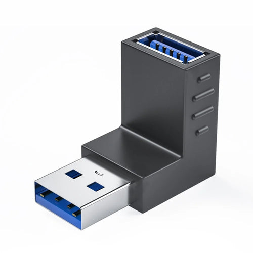 ENKAY HAT PRINCE USB 3.0 Male to Female Converter 90 Degree Right Angle Adapter - Up Angle - 1